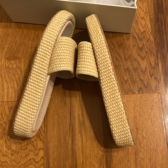 ROUND TOE WEDGE HEEL THICK PLATFORM BRAIDED FABRIC SLIP-ON SANDALS - Picture 5 of 8